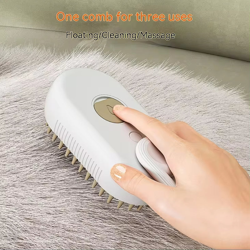 Pet Spray Comb for Cats and Dogs – Electric Hair Removal Comb with Anti-Flying & Massage Features