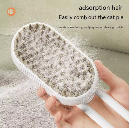 Pet Spray Comb for Cats and Dogs – Electric Hair Removal Comb with Anti-Flying & Massage Features