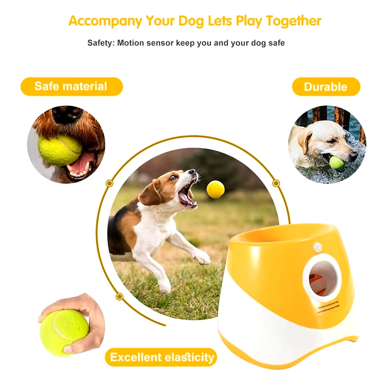 Automatic Dog Ball Launcher - Interactive Fetch Toy for Active Dogs