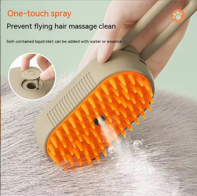 Pet Spray Comb for Cats and Dogs – Electric Hair Removal Comb with Anti-Flying & Massage Features