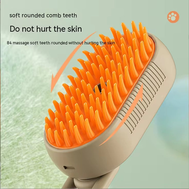 Pet Spray Comb for Cats and Dogs – Electric Hair Removal Comb with Anti-Flying & Massage Features